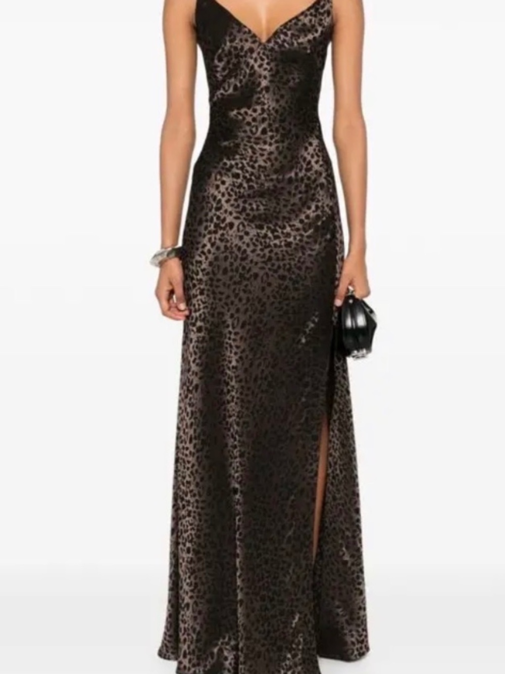 Alexander McQueen Leopard Jacquard Slip dress